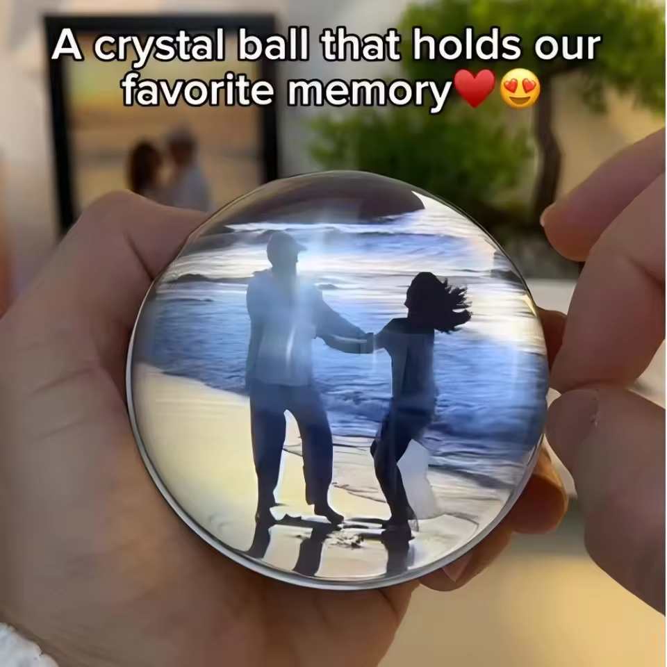 A memory orb displaying a moment on the beach