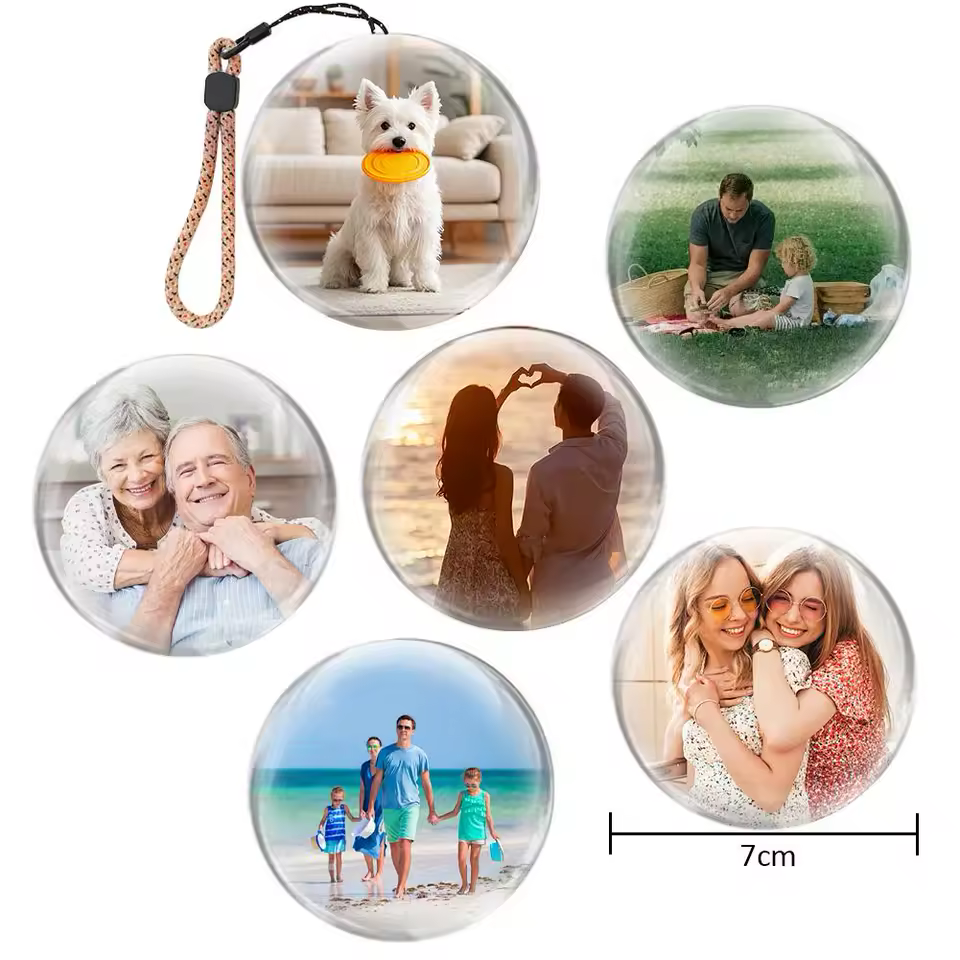 Personal memories of family and friends shown inside memory orbs